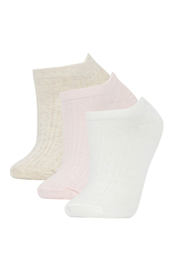 DEFACTO DEFACTO Women's Cotton 3 Pack Short Socks