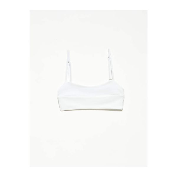 Dilvin Dilvin 3744 Ribbed Suspended Top White