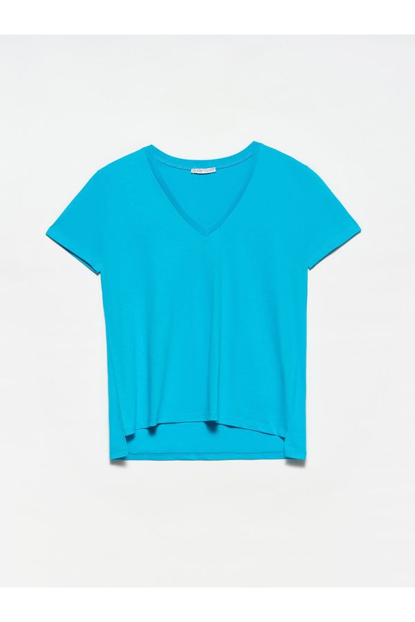 Dilvin Dilvin T-Shirt - Turquoise - Regular