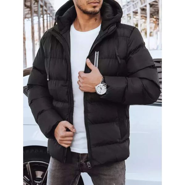 DStreet Black men's quilted winter jacket Dstreet TX4297