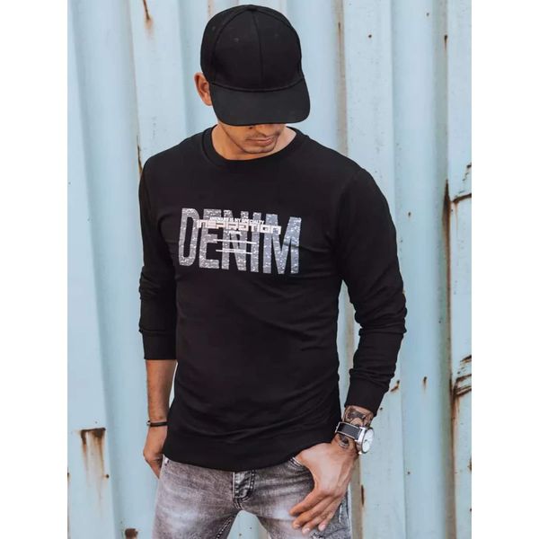 DStreet Black men's sweatshirt with print Dstreet BX5359