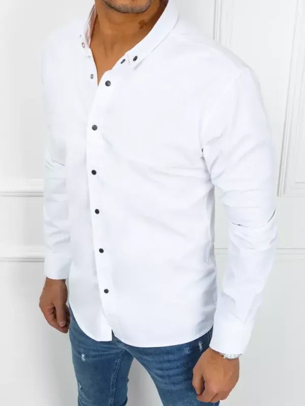 DStreet Men's elegant white shirt Dstreet DX2370