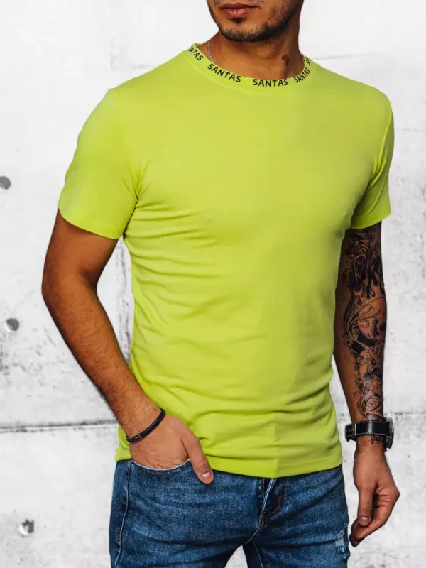 DStreet Men's T-shirt with print light green Dstreet