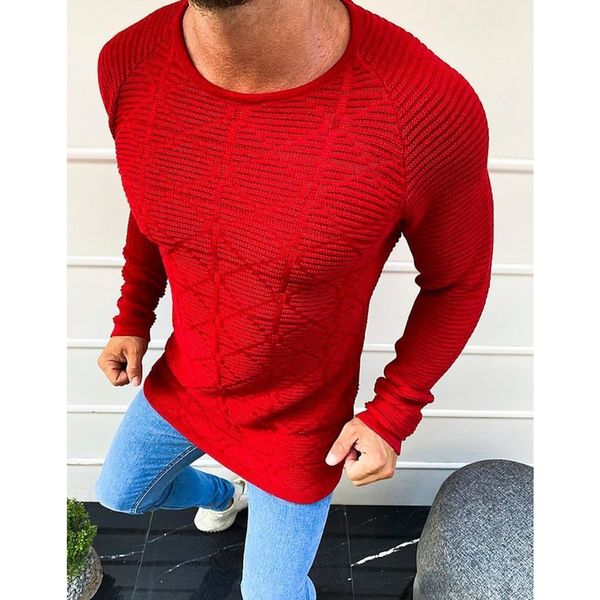 DStreet Sweter czerwony męski WX1599