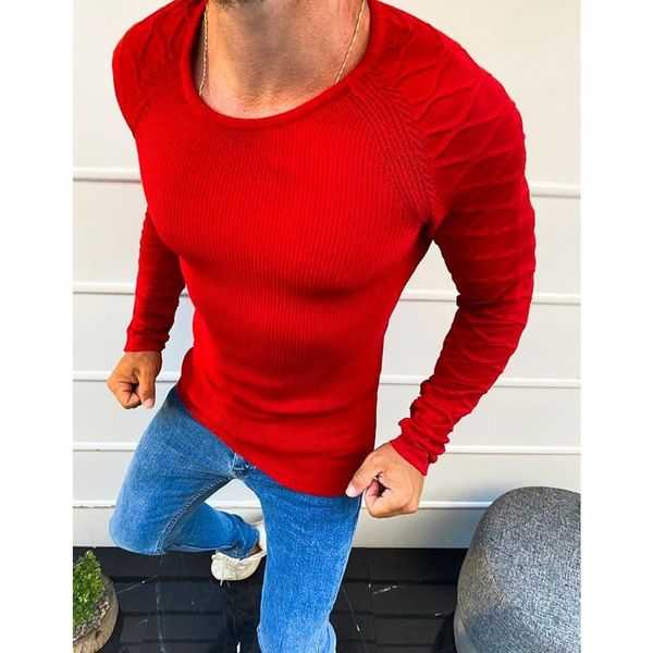 DStreet Sweter czerwony męski WX1649