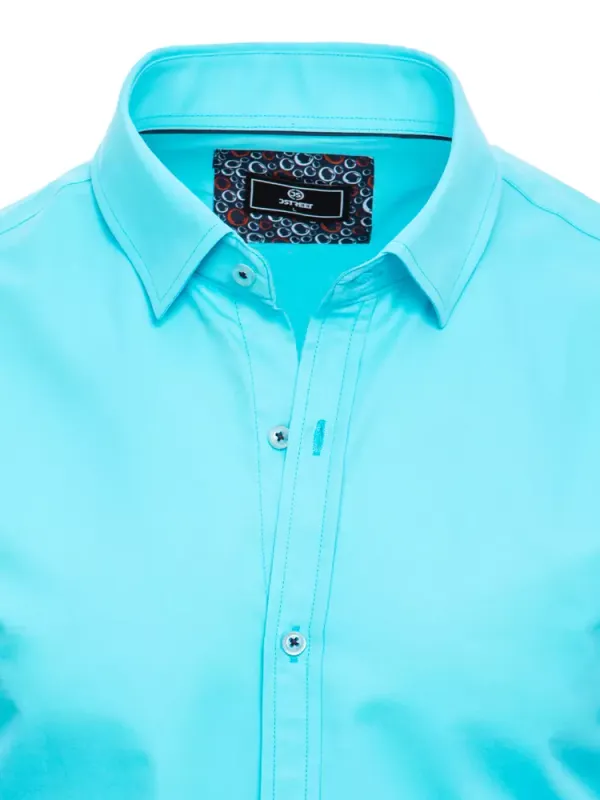 DStreet Turquoise Men's Short Sleeve Shirt Dstreet