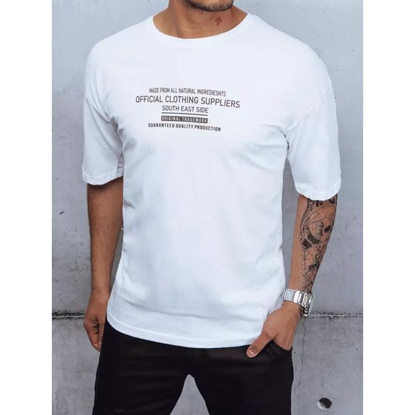 DStreet White Dstreet RX4646z men's T-shirt with print