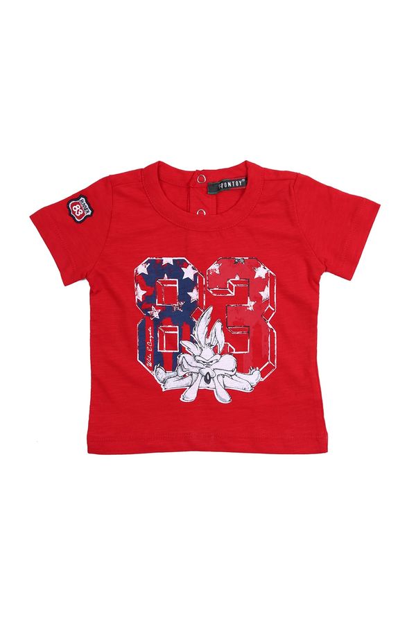 FASARDI Boys' red T-shirt with app