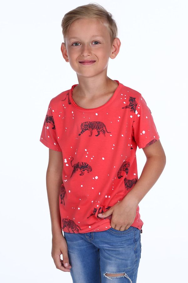 FASARDI Boys' T-shirt with coral tigers
