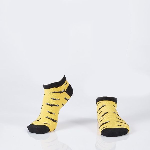 FASARDI Pánské žluté krátké ponožky s pálkami