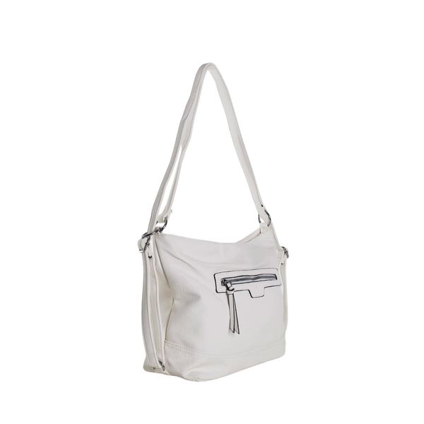 Fashionhunters A white bag, a 2in1 backpack with an adjustable strap