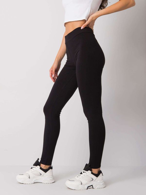 Fashionhunters Black smooth women's leggings by Laurina RUE PARIS