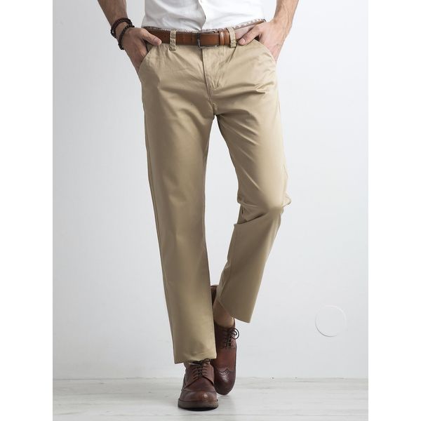 Fashionhunters Classic beige pants for men