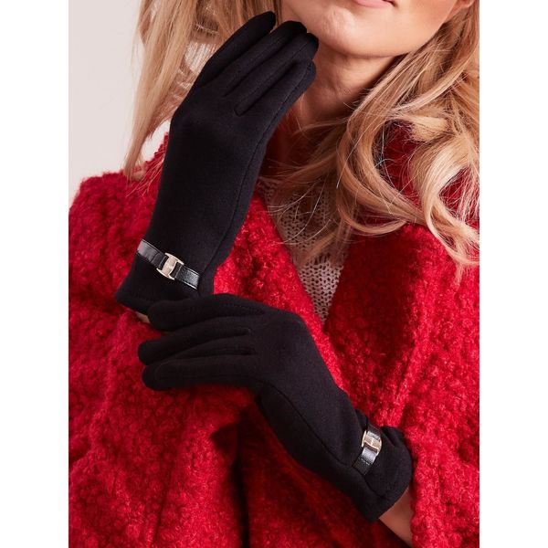 Fashionhunters Classic black gloves