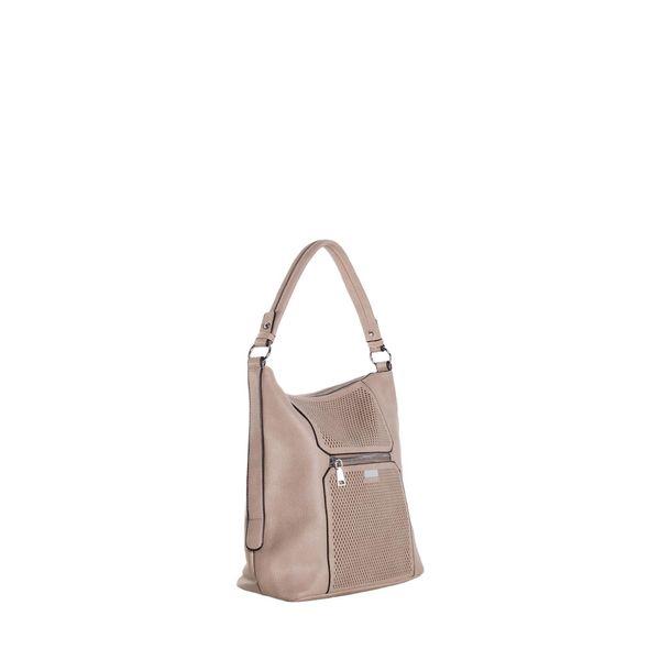 Fashionhunters Dark beige shoulder bag with a handle