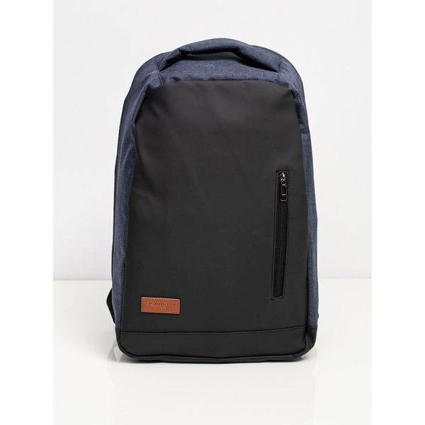 Fashionhunters Dark blue laptop backpack