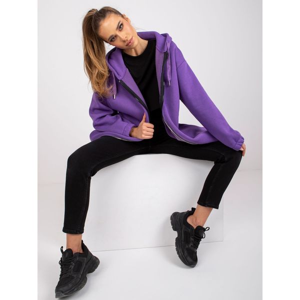 Fashionhunters Dark purple sweatshirt Betty RUE PARIS