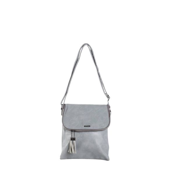 Fashionhunters Gray rectangular messenger bag with tassels