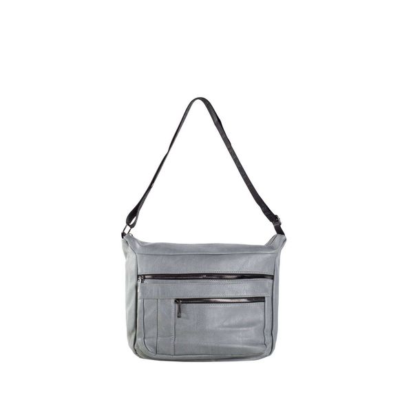 Fashionhunters Gray women's shoulder bag with zippers