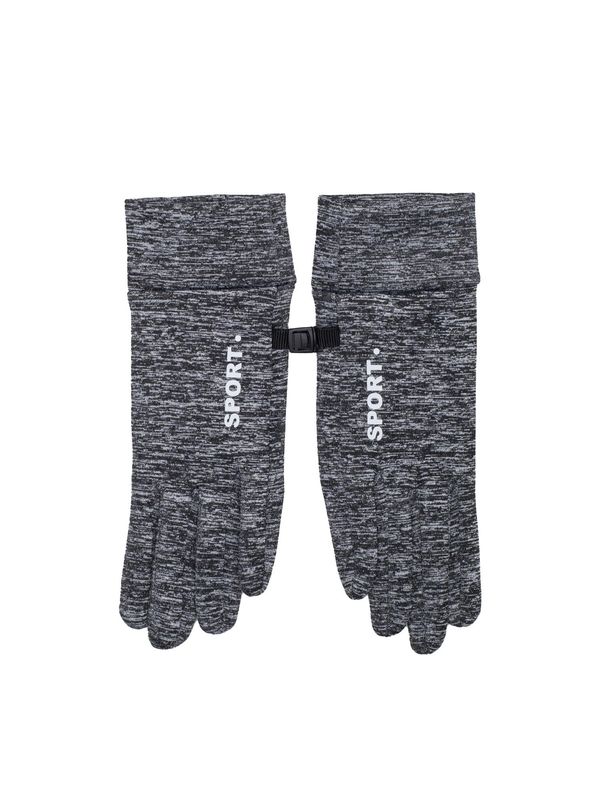 Fashionhunters Grey women's sports gloves