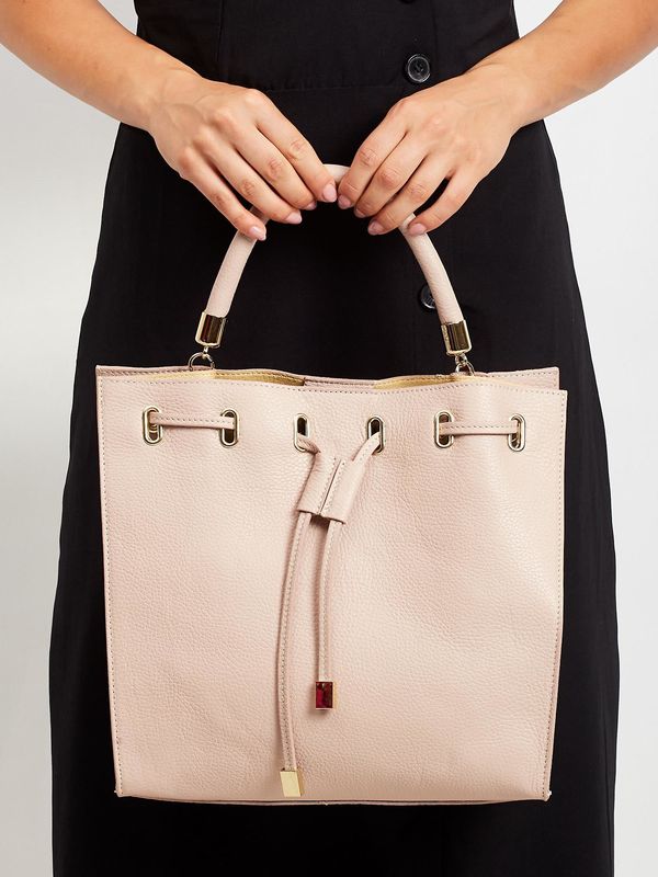 Fashionhunters Lady's pink bag with drawstring