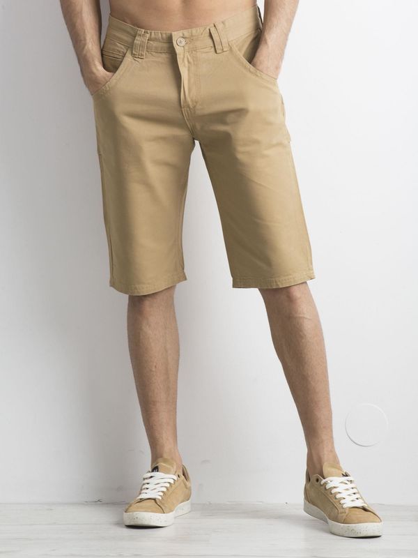 Fashionhunters Men's Beige Shorts
