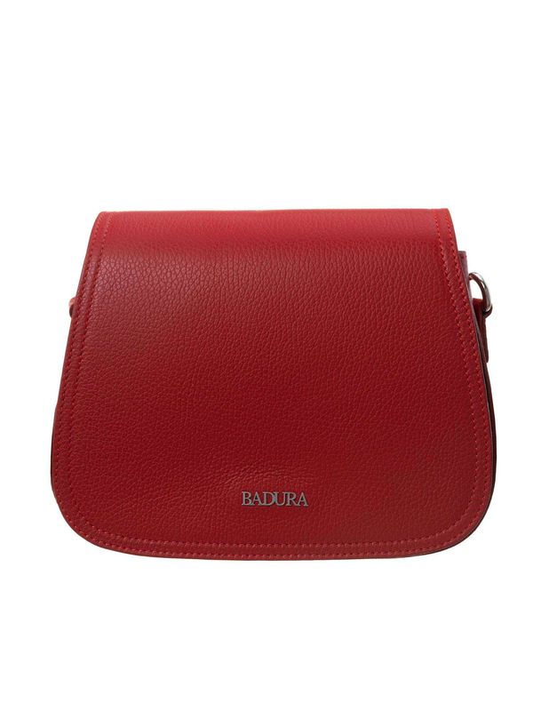 Fashionhunters Red leather handbag BADURA