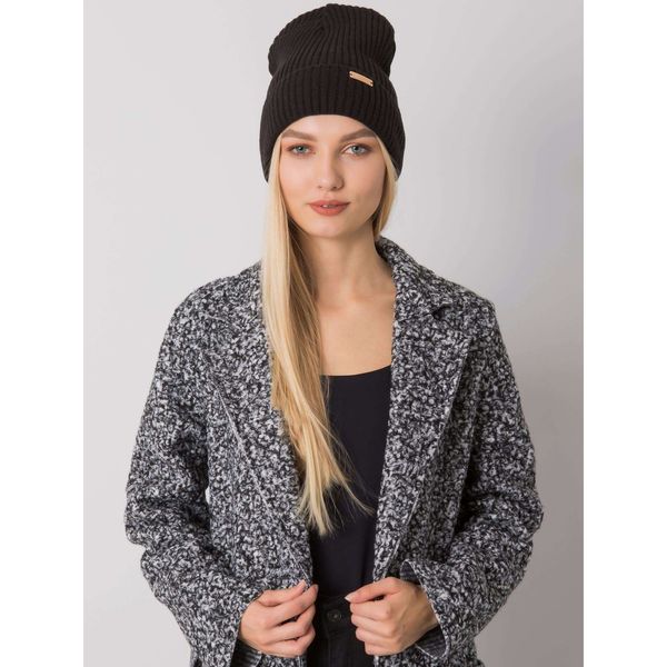 Fashionhunters RUE PARIS Black knitted hat
