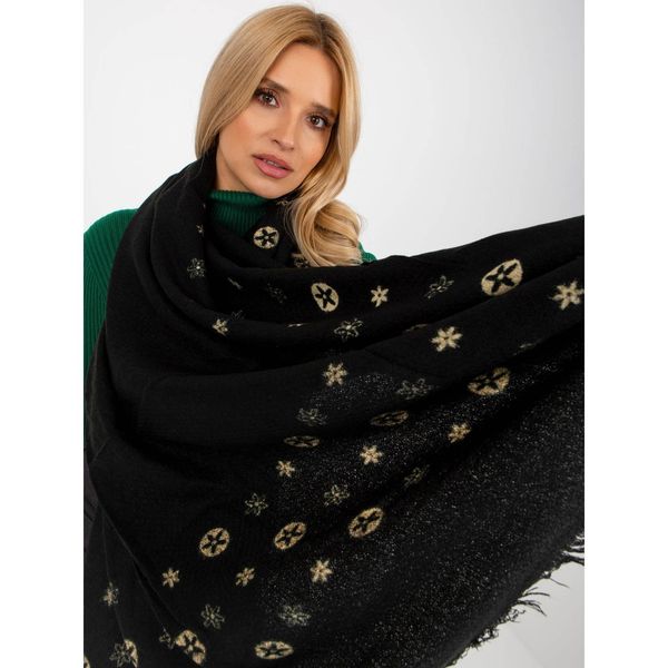 Fashionhunters Women's black patterned scarf