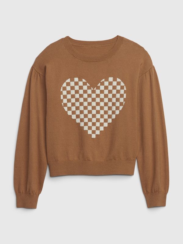 GAP GAP Kids sweater with plaid heart - Girls