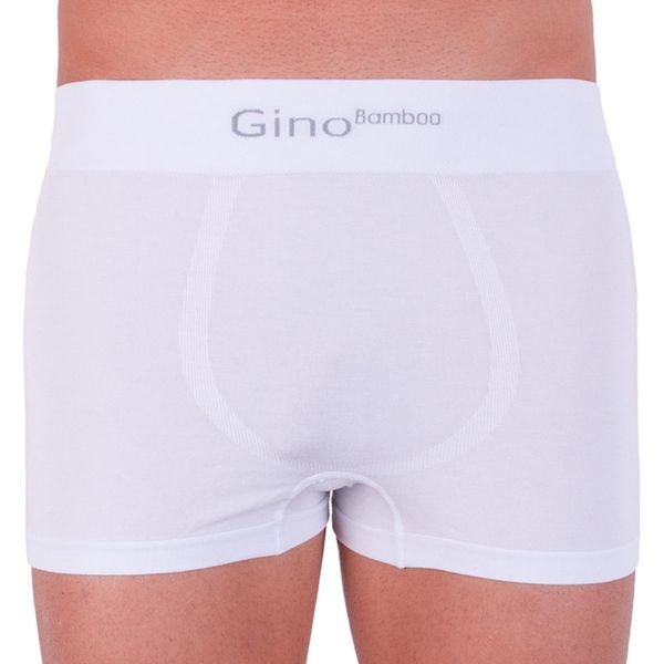 Gino Mężczyźni &#39;s Bokserzy Gino Bez szwu Bambus biały (53004)