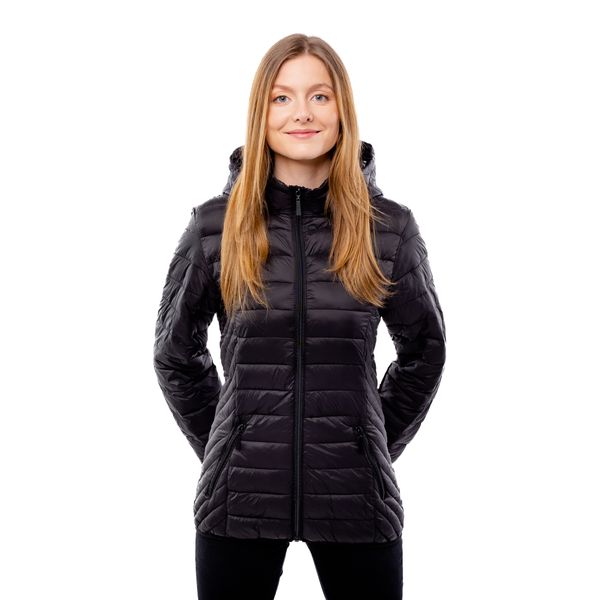 Glano Women's Quilted Hooded Jacket GLANO - Black