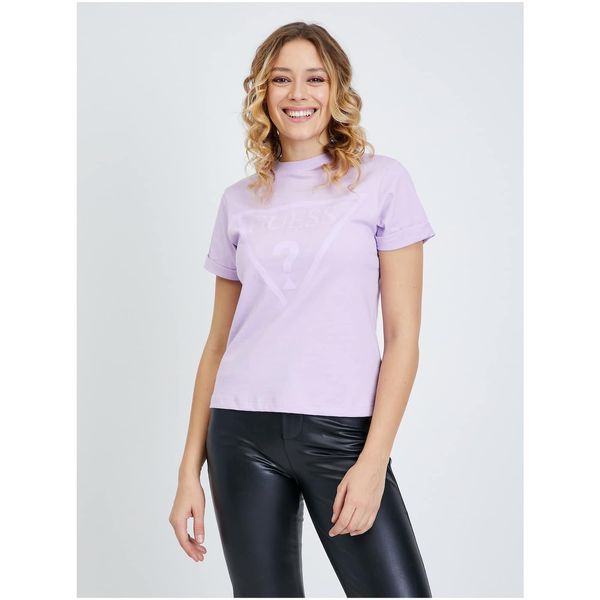 Guess Light Purple Women's T-Shirt Guess Dianna - Women