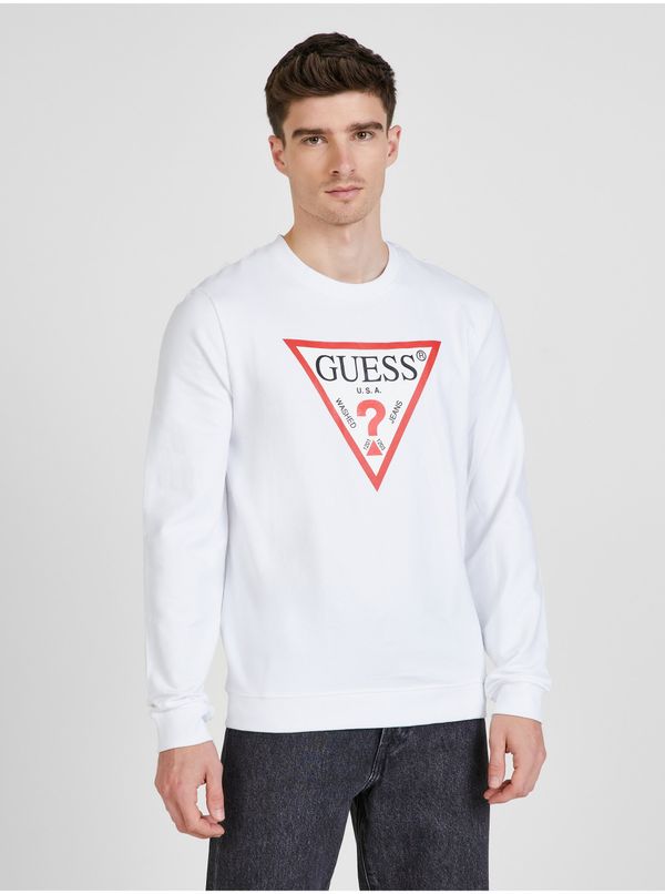 Guess White Men's Sweatshirt Guess - Men's