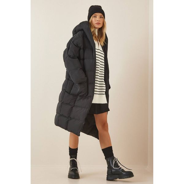Happiness İstanbul Happiness İstanbul Women's Black Hooded Oversize Down Jacket