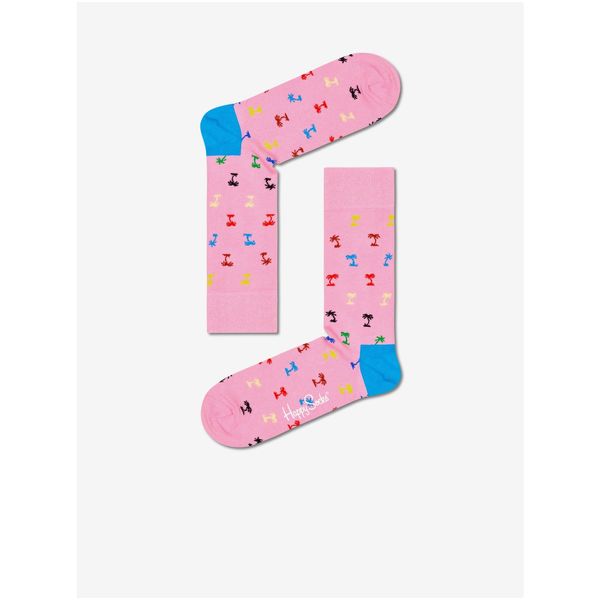 Happy Socks Pink Patterned Socks Happy Socks Palm - Men