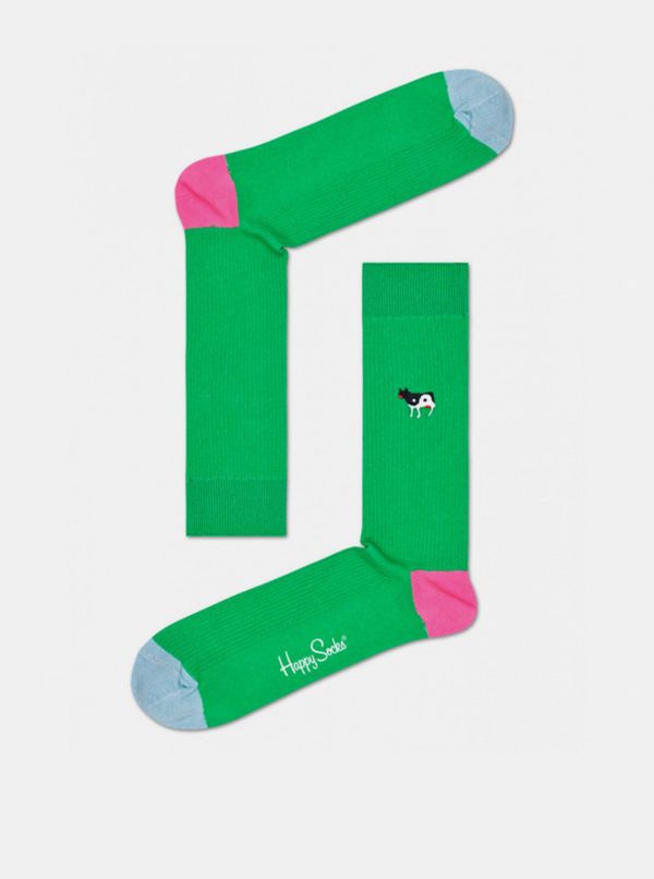 Happy Socks Socks Happy Socks Ribb Embroiders Yin Yang Cow - Men