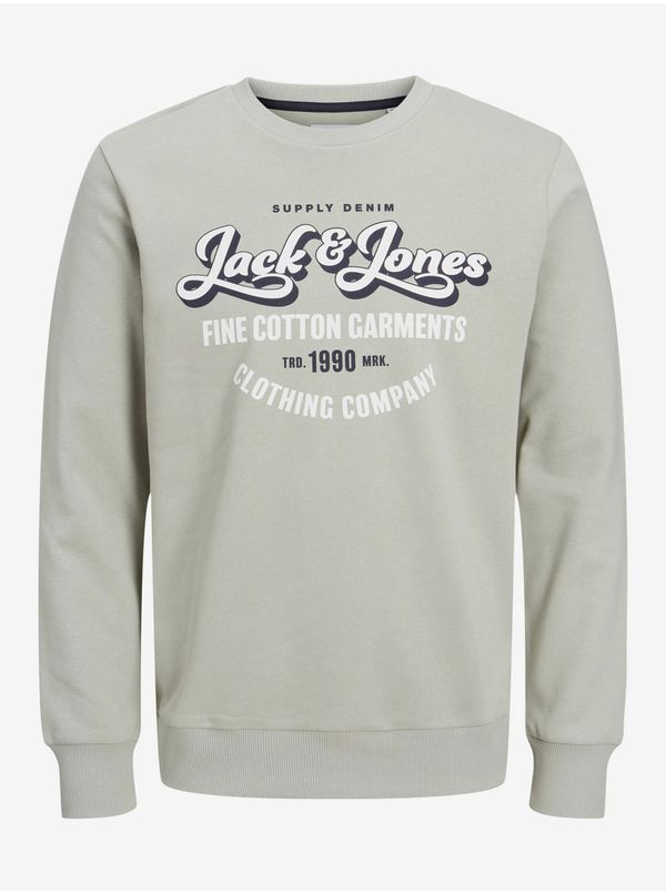 Jack & Jones Light gray men's sweatshirt Jack & Jones Andy - Men