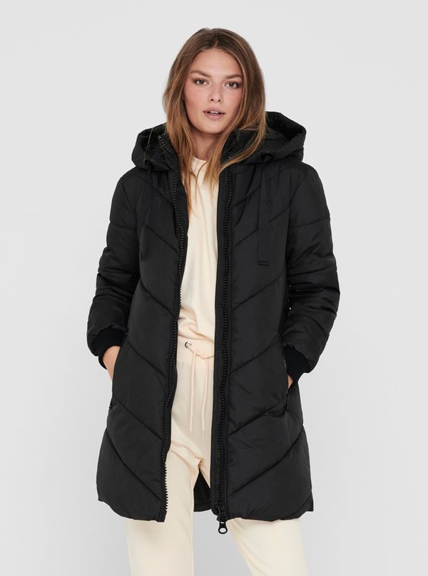 JDY Black Winter Quilted Coat JDY - Women