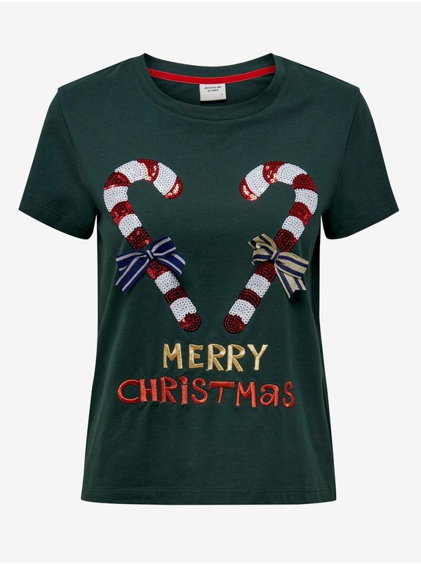JDY Dark Green Christmas T-Shirt JDY Callie - Women
