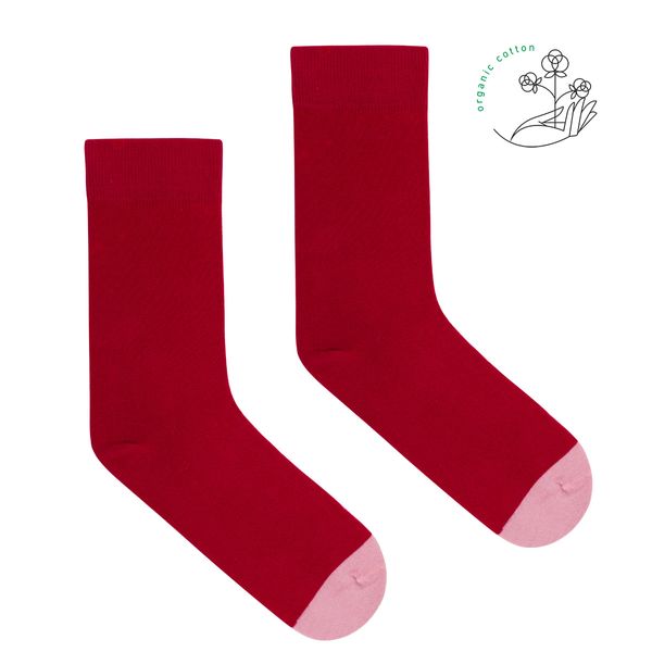 Kabak Kabak Unisex's Socks Organic Toe Pink