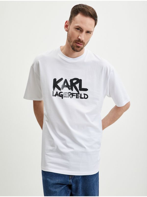 Karl Lagerfeld White Men's T-Shirt KARL LAGERFELD - Men