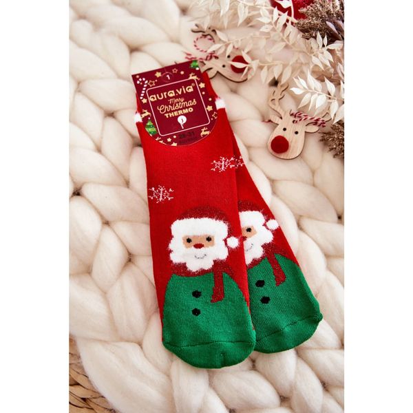 Kesi Children's Thermoactive Christmas Socks Santa Claus Red