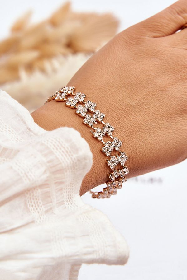 Kesi Elegant women's bracelet with zircons gold