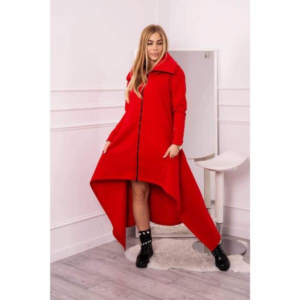 Kesi Insulated dress with longer sides red