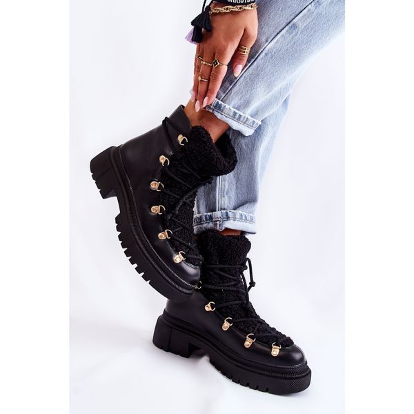 Kesi Leather Warm Boots Black Arisa