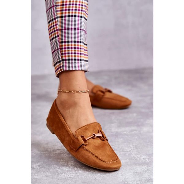 Kesi Suede loafers with decoration Camel Santi