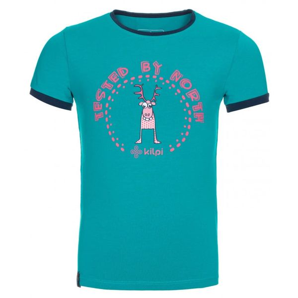 Kilpi Bawełniana koszulka dziewczęca Mercy-jg turkusowa - Kilpi