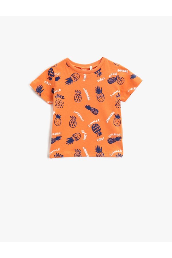 Koton Koton Baby Boy Pomarańczowy T-shirt