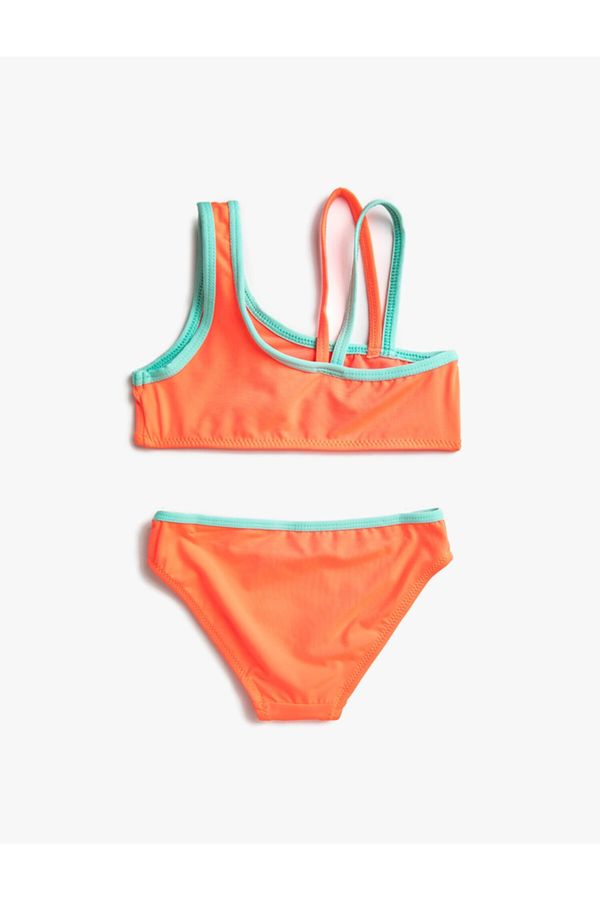 Koton Koton Bikini Set - Orange - With Slogan